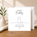 Personalised Dog Birthday Card - Card From The Dog - 1, 2 or 3 Dogs