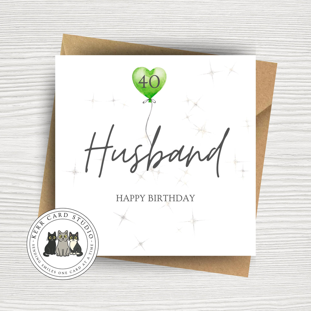 Any Age Personalised Birthday Card - Age 1 to 99 Birthday Balloon Card