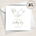 Personalised Holding Hands Wedding Card - Luxury Wedding Card